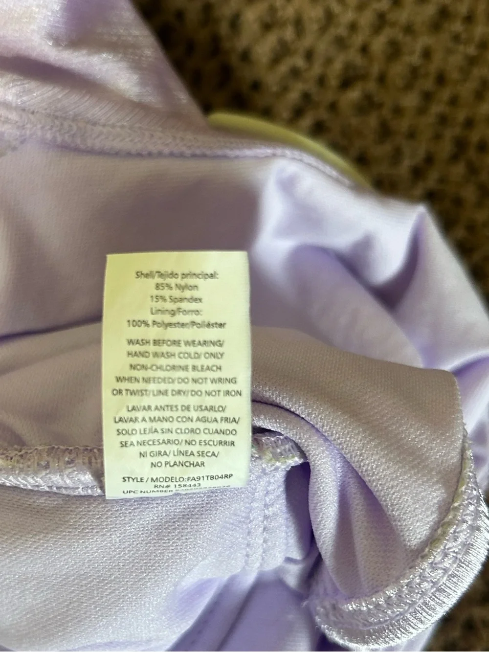 Lilac One-Piece Swimsuit with Draped Waist